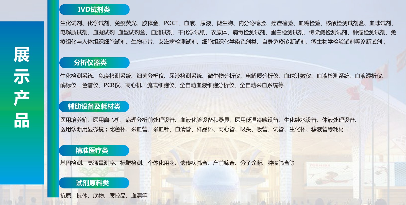 CEIVD2021 深圳检验医学及体外诊断试剂展-参展范围